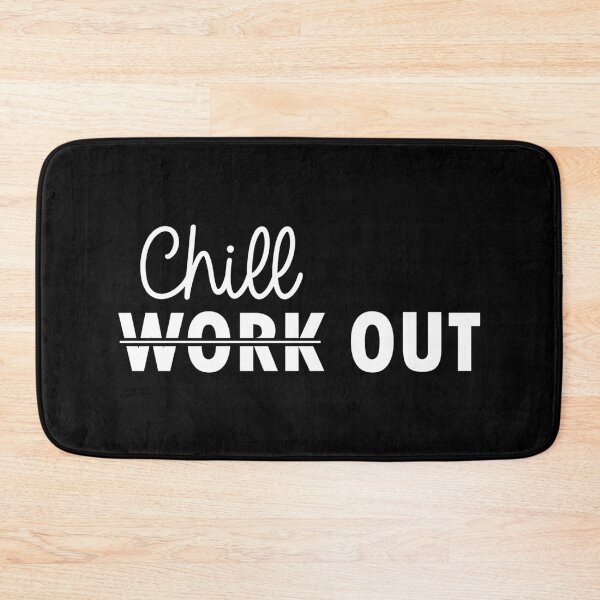 Item preview, not work out but chill out funny simple text design in white designed and sold by artirio.