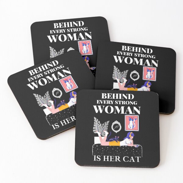 Item preview, behind every strong woman is her cat designed and sold by reka88.