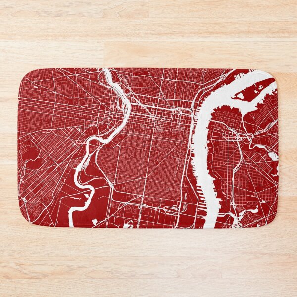 Item preview, Philadelphia, Pennsylvania, City Map - Red designed and sold by helloadventure.