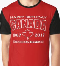 Happy Birthday Canada 150 Anniversary Graphic T-Shirt