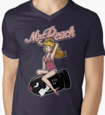 Miss Peach Pin-Up Men's V-Neck T-Shirt