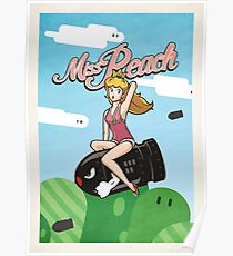 Miss Peach Pin-Up Poster