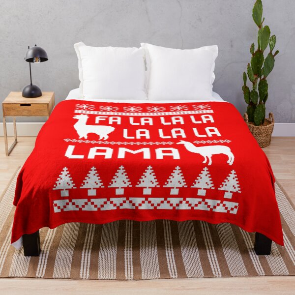 Item preview, Fa la la la Lama, Christmas Lama Pattern, White designed and sold by ACC .