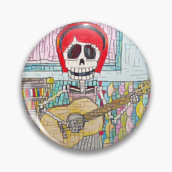 Artikelvorschau, Lively Bones Guitar Girl Pixel-Finish. entworfen und verkauft von LuvbuzzArt.