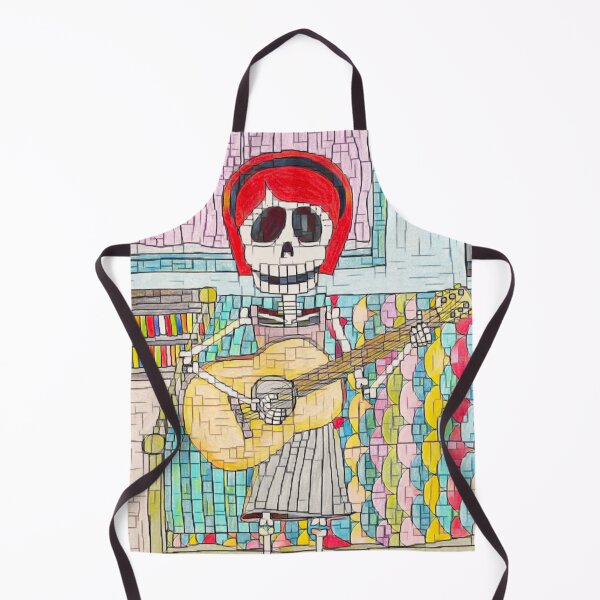 Item preview, Lively Bones Guitar Girl pixel finish. designed and sold by LuvbuzzArt.