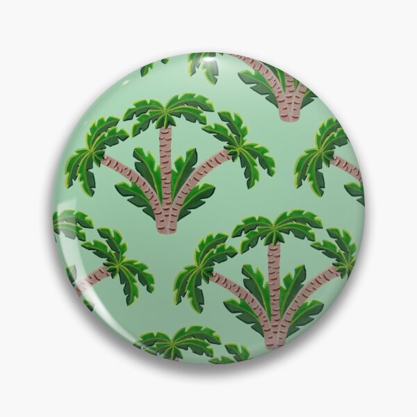 Item preview, Gouache Palm Tree Pattern in Mint designed and sold by paintedpansy.