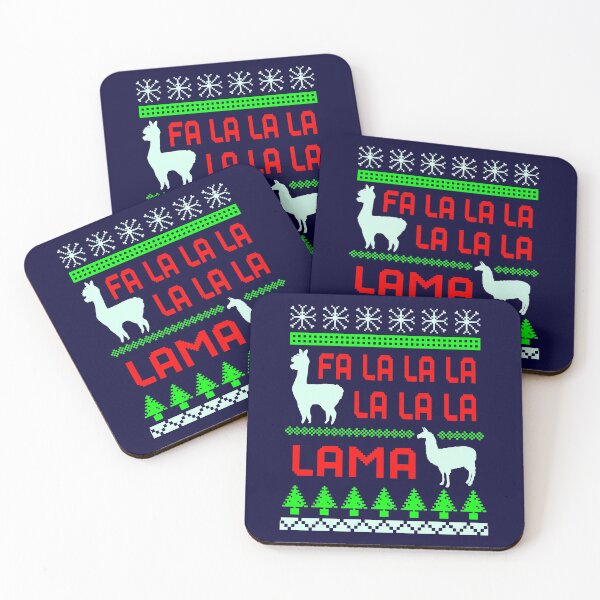 Item preview, Fa la la la Lama, Christmas Lama Pattern, Red and Green designed and sold by ACC .