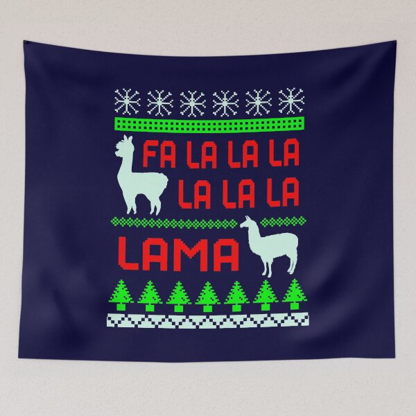 Item preview, Fa la la la Lama, Christmas Lama Pattern, Red and Green designed and sold by ACC .