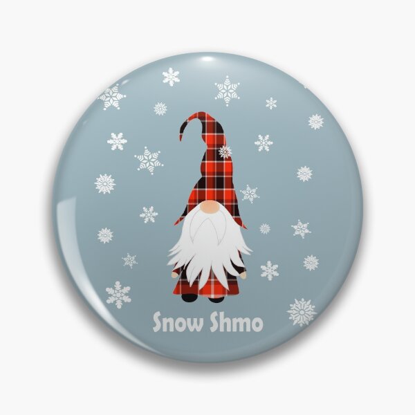 Item preview, Snow Shmo Buffalo Plaid Grumpy Funny Gnome with Snowflakes designed and sold by Itaya Art.
