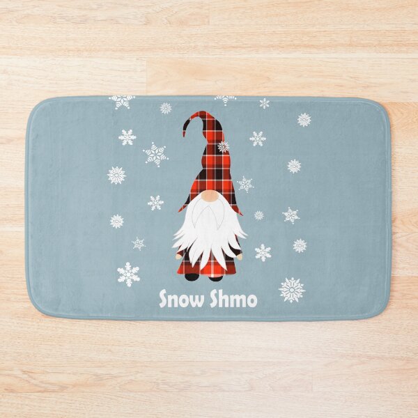 Item preview, Snow Shmo Buffalo Plaid Grumpy Funny Gnome with Snowflakes designed and sold by Itaya Art.
