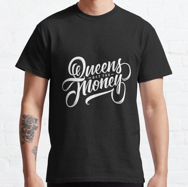 QUEENS - Hand Lettering Black & White Classic T-Shirt
