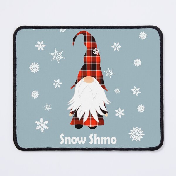 Item preview, Snow Shmo Buffalo Plaid Grumpy Funny Gnome with Snowflakes designed and sold by Itaya Art.