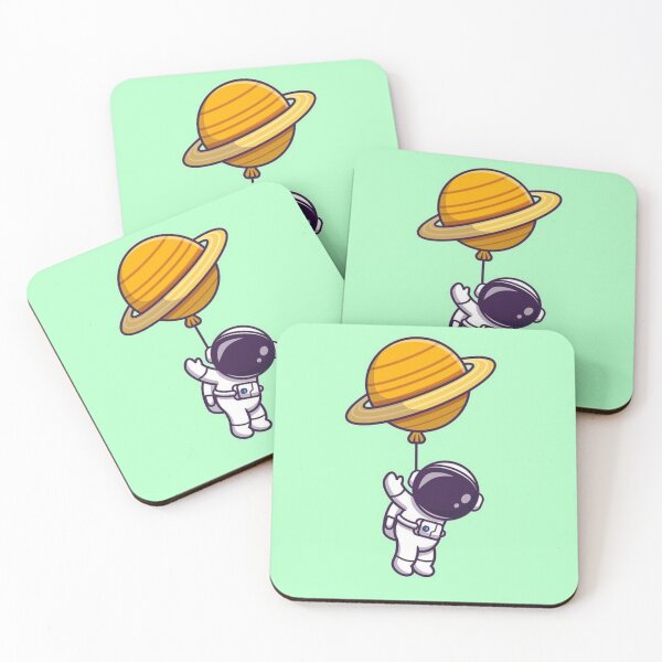 Item preview, Astronaut floating with planetary balloon in space designed and sold by TrendyThings37.