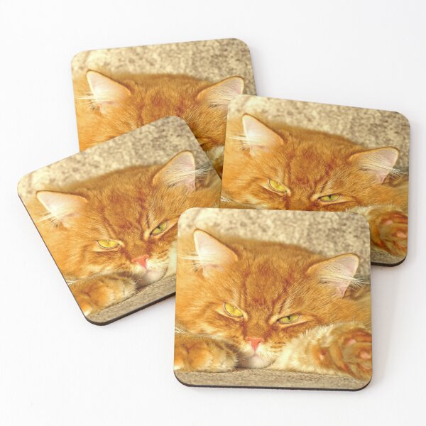 Item preview, Red cat with a yellow eye. designed and sold by IaroslavB.