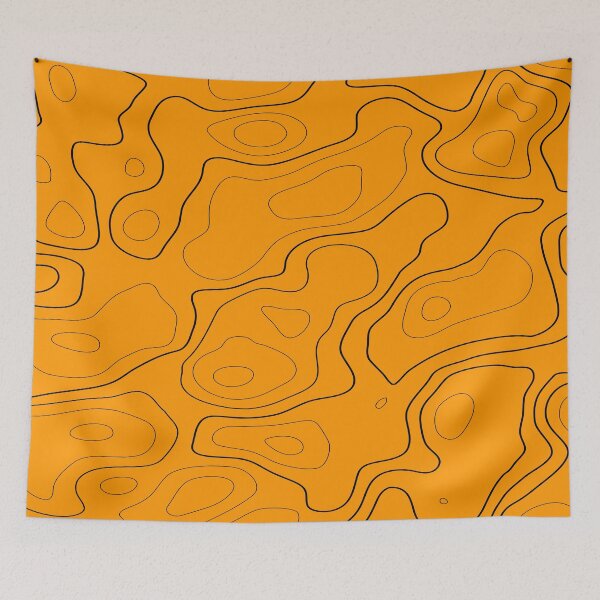 Item preview, Cyber Orange and Black Topography designed and sold by mtnmd.