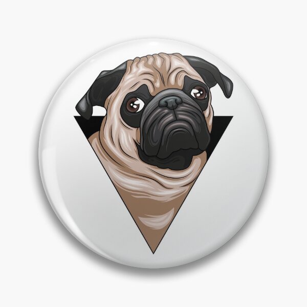 Item preview, Realistic portrait of a pug designed and sold by kapiks.
