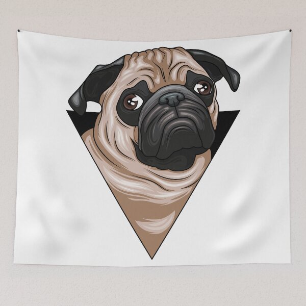 Item preview, Realistic portrait of a pug designed and sold by kapiks.