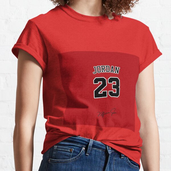 Michael Jordan with 23 Number RED Classic T-Shirt