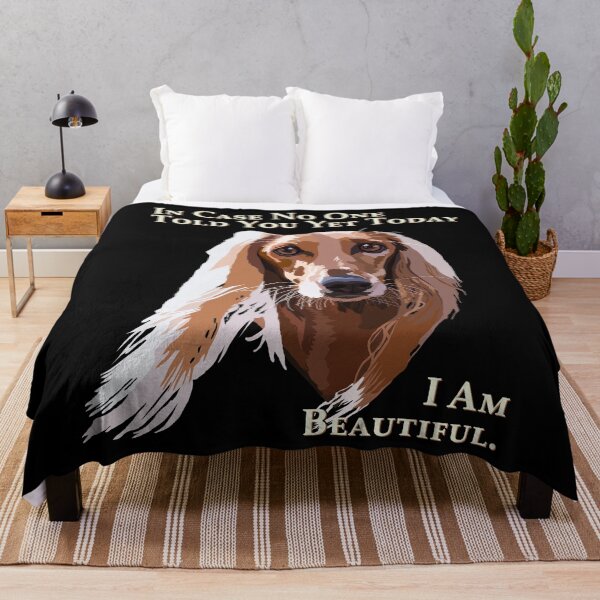 Item preview, In Case No One Told You Yet Today, I Am Beautiful (Afghan Hound) designed and sold by WennsdaysChild.