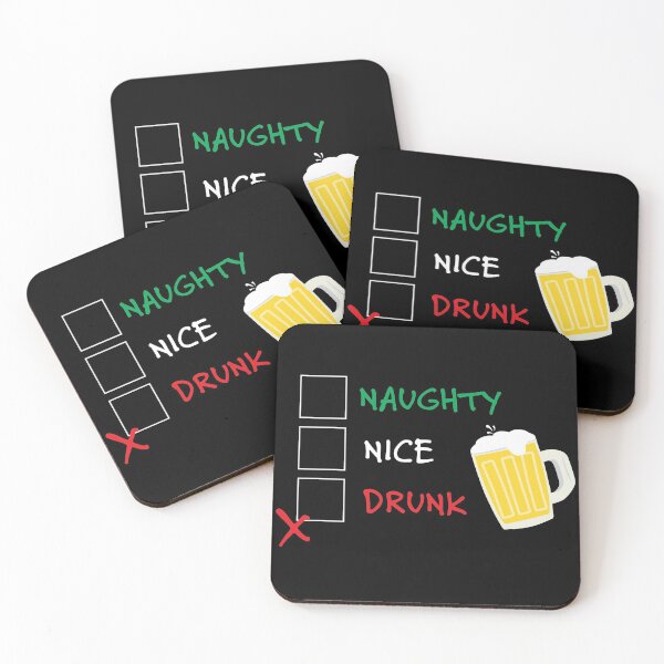 Item preview, Naughty Nice Drunk - Funny Christmas designed and sold by skauff.
