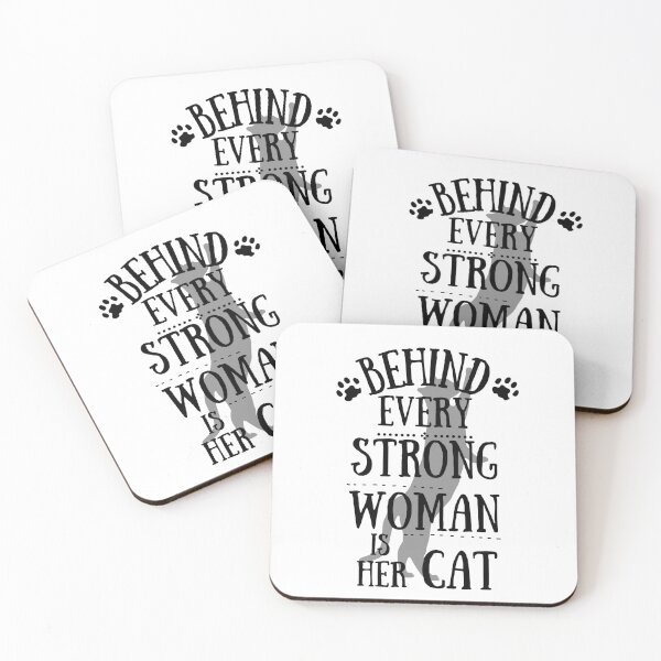 Item preview, behind every strong woman is her cat designed and sold by reka88.