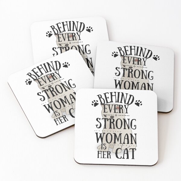Item preview, behind every strong woman is her cat designed and sold by reka88.