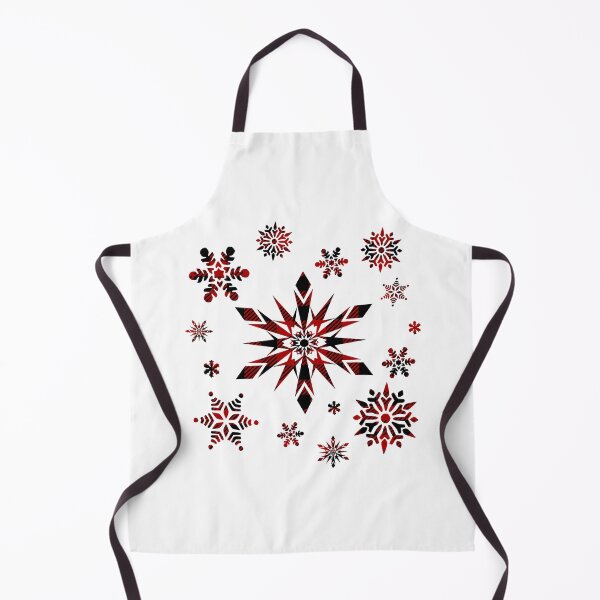 Item preview, Red and Black Buffalo Plaid Winter Snowflake Collage Design designed and sold by DPlumDesign.