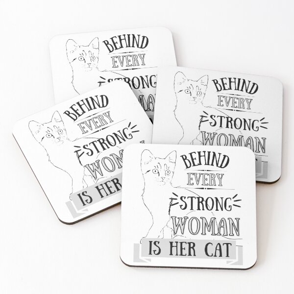 Item preview, behind every strong woman is her cat designed and sold by reka88.