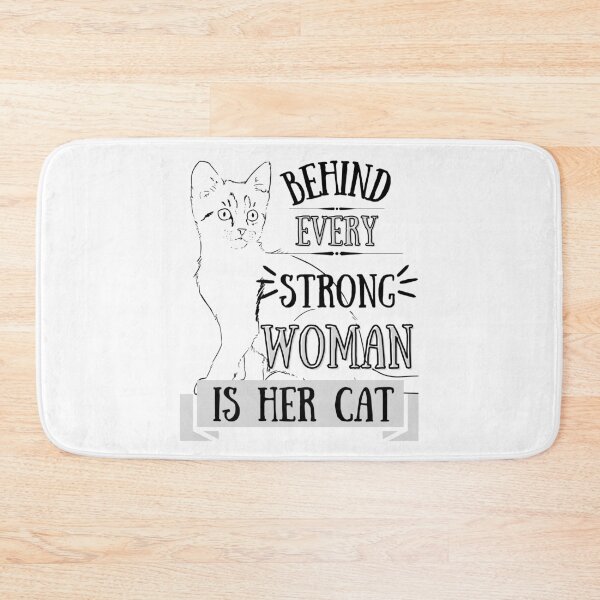 Item preview, behind every strong woman is her cat designed and sold by reka88.