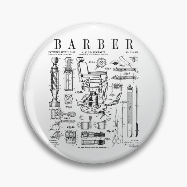 Item preview, Barber Hairdresser Hairstylist Barbershop Vintage Patent designed and sold by GrandeDuc.