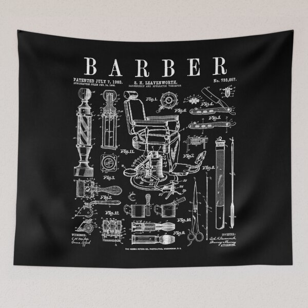 Artikelvorschau, Friseur Friseur Friseur Barbershop Vintage Patent entworfen und verkauft von GrandeDuc.