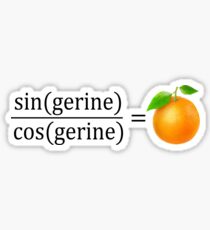 tan(gerine) math Sticker