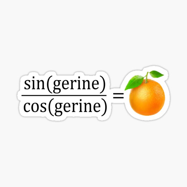 tan(gerine) math Sticker