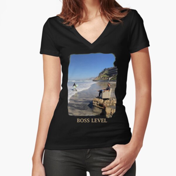 Boss Level Scripps Beach Fitted V-Neck T-Shirt