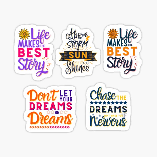 "MOTIVATIONAL QUOTES PACK " Sticker by EmaBotique | Redbubble