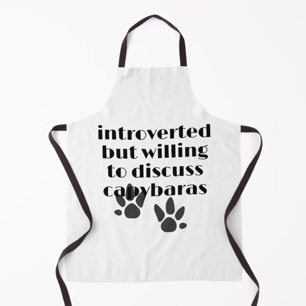 Item preview, introverted but willing to discuss capybaras with capybara footprints designed and sold by Alexa5454.