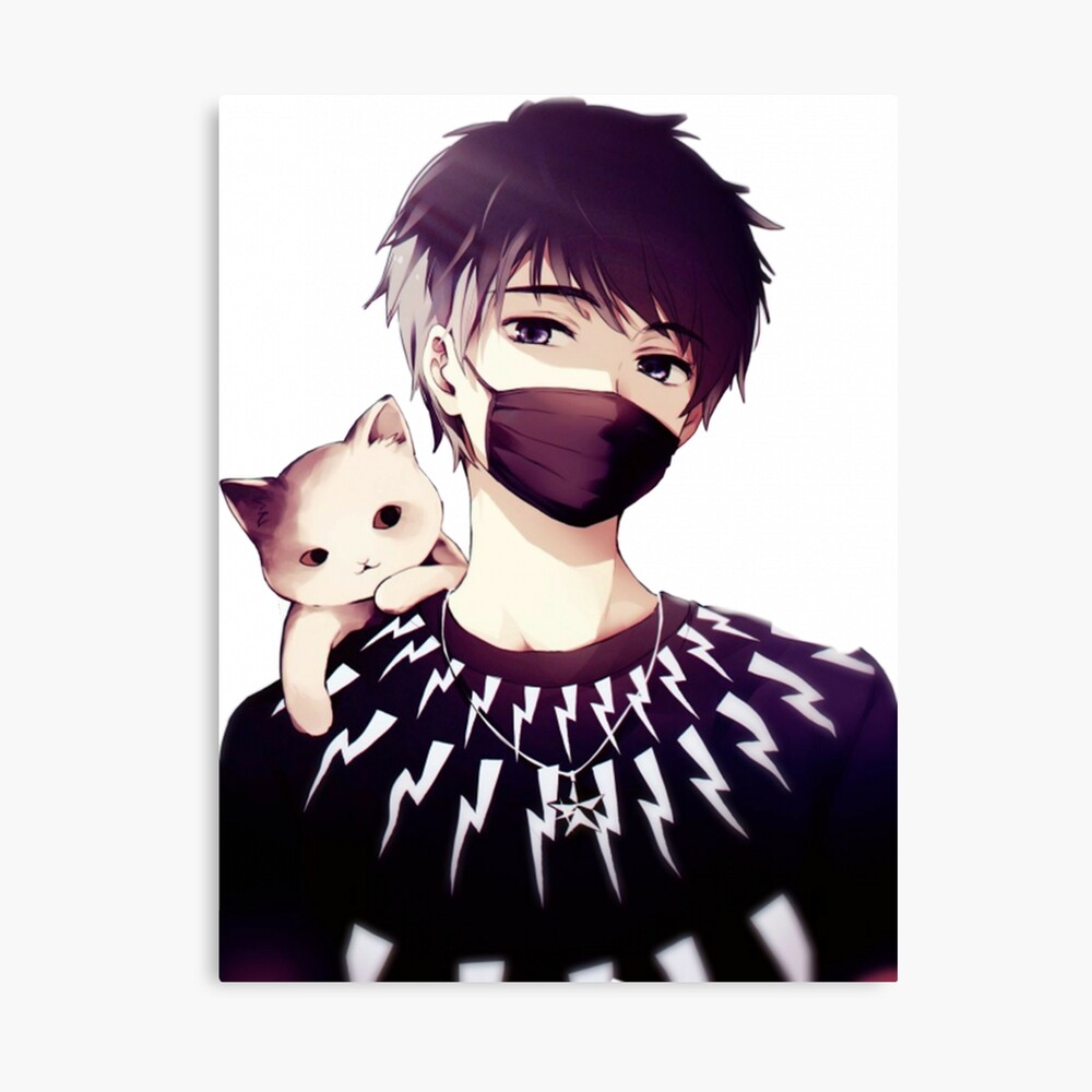 Anime Boy Aesthetic & Kitty