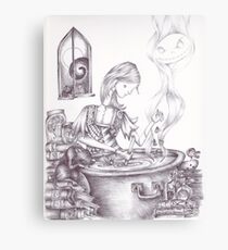 Sally Brewing Something Canvas Print