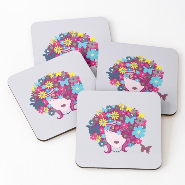 Item preview, Flowery-haired girl designed and sold by RafaelLima7.