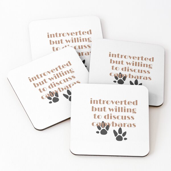Item preview, introverted but willing to discuss capybaras  designed and sold by Alexa5454.