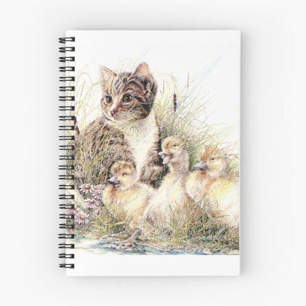 Item preview, A Cat Enjoying Company From Some Friendly Ducklings designed and sold by Stephanie Hnat.