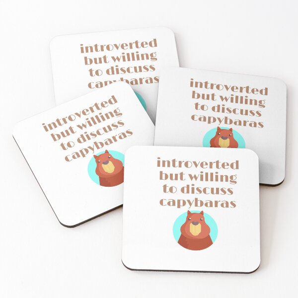 Item preview, introverted but willing to discuss capybaras  designed and sold by Alexa5454.