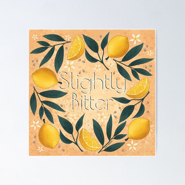 Slightly bitter lemons on peach Poster