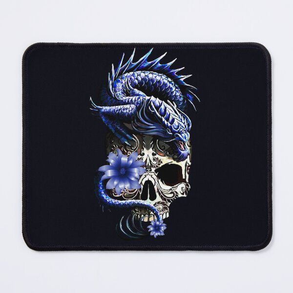 Item preview, Skull and Blue Dragon designed and sold by Gothic Fantasy.