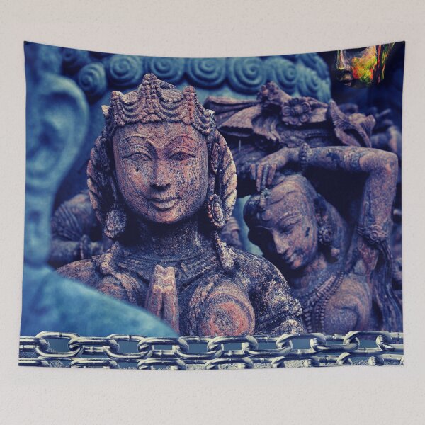 Item preview, Karma? Dharma? Metal Print designed and sold by Swooncake Press.
