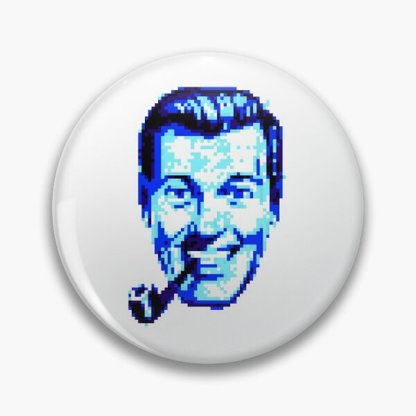 Item preview, Bob Dobbs Blue Pixel designed and sold by quothdesign.