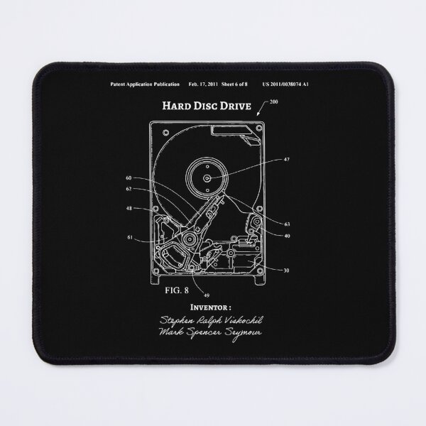 Item preview, Hard Drive Patent Technology, HDD Blueprint Computer Art designed and sold by anodyle.