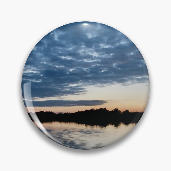 Item preview, Sunset Over A Lake (Mackerel Sky Clouds) designed and sold by thelemmingface.