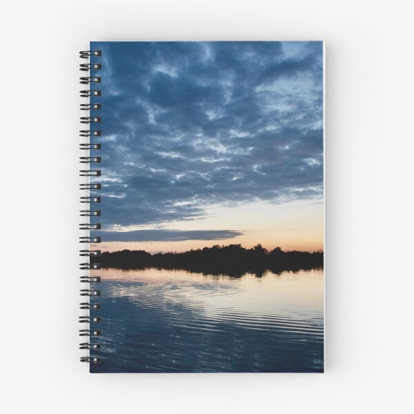 Item preview, Sunset Over A Lake (Mackerel Sky Clouds) designed and sold by thelemmingface.