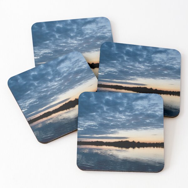 Item preview, Sunset Over A Lake (Mackerel Sky Clouds) designed and sold by thelemmingface.